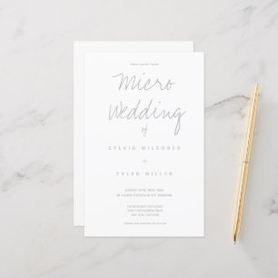Budget Micro Wedding White Grey Typography