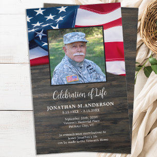 Budget Military Celebration of Life Program