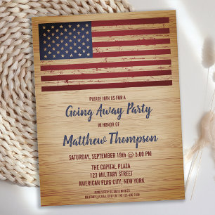 Budget Military Going Away Party Invite Postcard