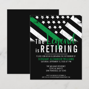 Budget Military Retirement Army Party Invitation