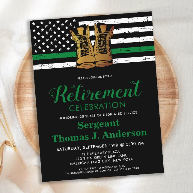 Budget Military Thin Green Line Flag Retirement (Creator Uploaded)