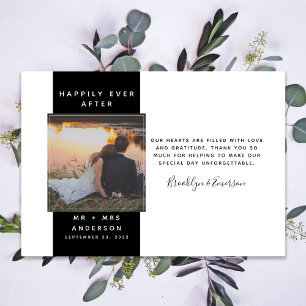 Budget Mini Photo Wedding Thank You Card