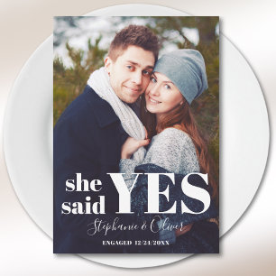Budget Mini She Said Yes Photo Engagement Card