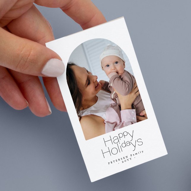 Budget MINI SIZE family photo winter holidays Card (Creator Uploaded)