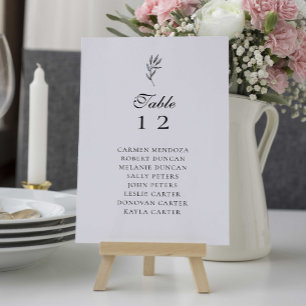 Budget Minimal Elegant Seating Chart Wedding