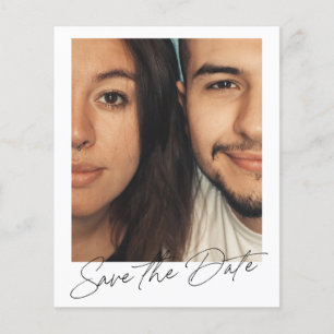 Budget Minimal Modern Script Photo Save The Date