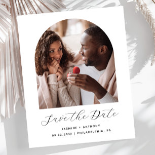Budget Minimal Photo Arch Script Save the Date