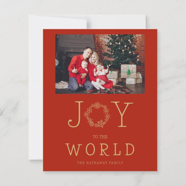 Budget Minimal Snowflakes Joy To The World (Front)