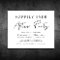Budget Minimal Wedding After Party Invitation