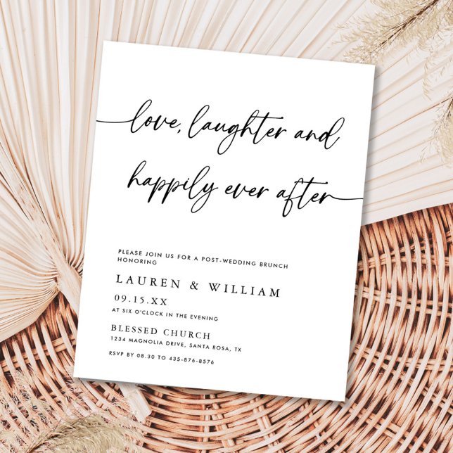 Budget Minimal Wedding After Party Invitation Flyer (Creator Uploaded)