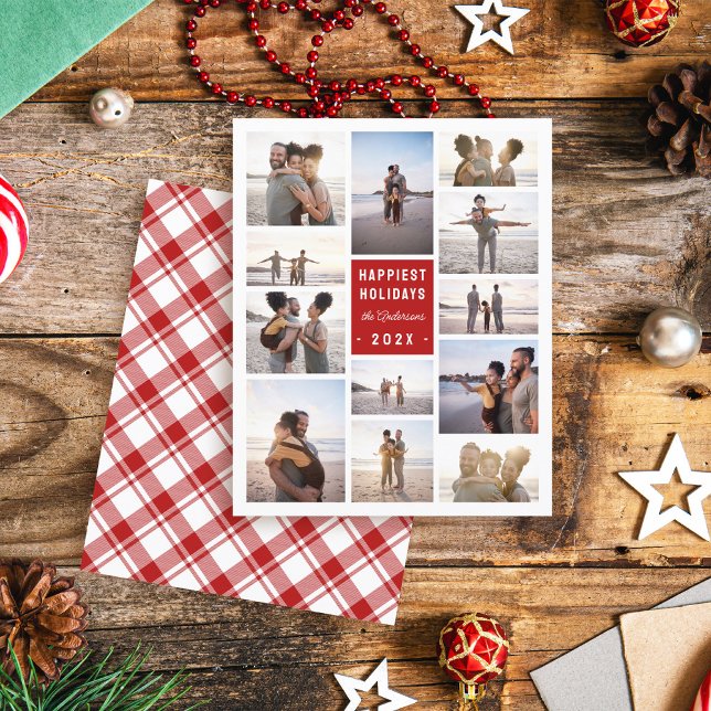 Budget Minimalist 12 Photo Collage Christmas (Creator Uploaded)
