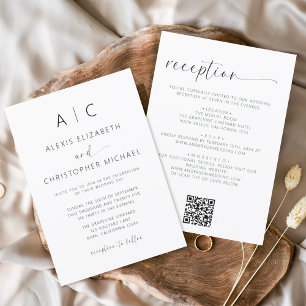Budget Minimalist All In One Wedding QR Code
