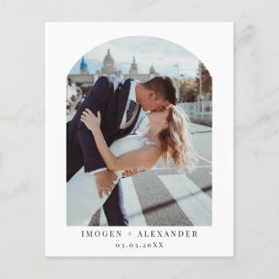 Budget Minimalist Arch Photo Thank You Card