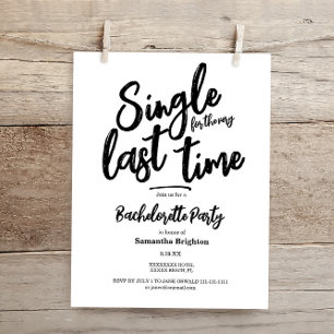 Budget Minimalist Bachelorette Party Invitation