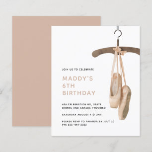 Budget Minimalist Ballet Ballerina 6th Birthday