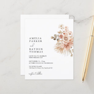 BUDGET Minimalist Bohemian Blooms Wedding