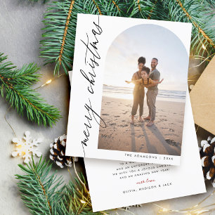 Budget Minimalist Calligraphy Arch Merry Christmas