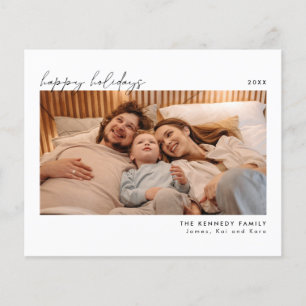 Budget Minimalist Christmas Holiday Photo Card