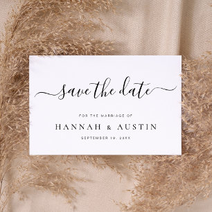 Budget Minimalist Elegant Wedding Save The Date Card