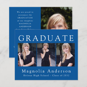 BUDGET Minimalist Graduate Four Photo Announcement