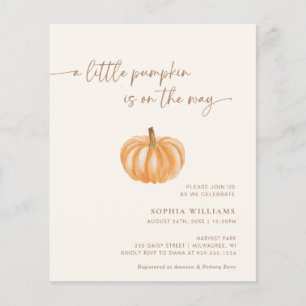 BUDGET Minimalist Little Pumpkin Baby Shower