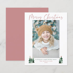 Budget Minimalist Modern Christmas Photo Holiday