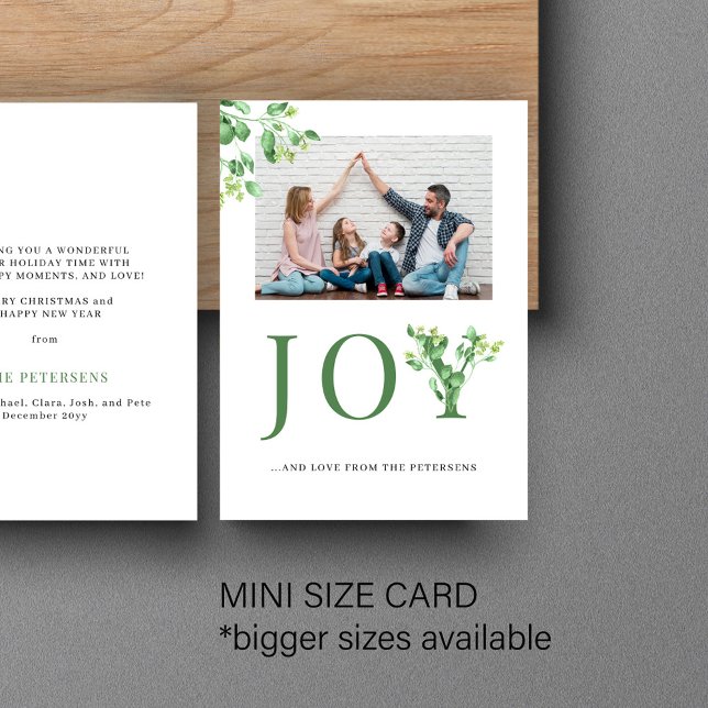Budget minimalist modern holiday photo small card (Creator Uploaded)