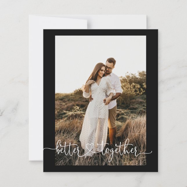 Budget Minimalist Modern Photo Save The Date (Front)