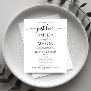 Budget Minimalist Nothing Fancy Just Love Wedding