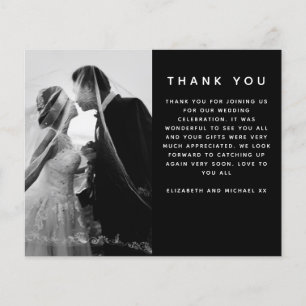 BUDGET Minimalist Photo Custom Wedding Thank You