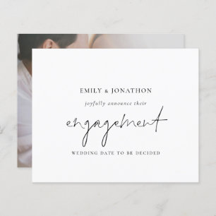 Budget Minimalist Photo Engagement Announcement