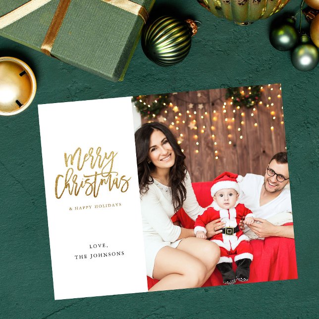 Budget Minimalist Photo w Gold Merry Christmas Flyer (Creator Uploaded)