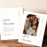Budget Minimalist Photo Wedding Thank You Cards<br><div class="desc">These minimalist photo thank you cards let your favourite wedding moment shine through a crisp,  clean design. Simply add your photo and a heartfelt message for a budget-friendly way to express your gratitude. Perfect for the modern couple who wants a touch of elegance without the fuss.</div>