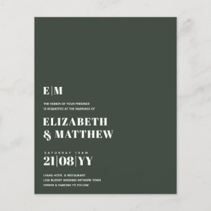 BUDGET Minimalist Plain Typography INVITE - ANY Flyer