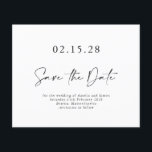 Budget Minimalist Script Black White Save the Date<br><div class="desc">Can be customised to suit your needs. // Looking for matching or complementary items? Other stationery from the set available in the ‘collections’ section of my store. // Need help customising your design? Got other ideas? Feel free to contact me (Zoe) directly. THIS IS A BUDGET OPTION - PREMIUM OPTION...</div>