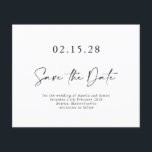 Budget Minimalist Script Black White Save the Date<br><div class="desc">Can be customised to suit your needs. // Looking for matching or complementary items? Other stationery from the set available in the ‘collections’ section of my store. // Need help customising your design? Got other ideas? Feel free to contact me (Zoe) directly. THIS IS A BUDGET OPTION - PREMIUM OPTION...</div>