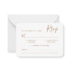 BUDGET Minimalist Script Gold RSVP Wedding