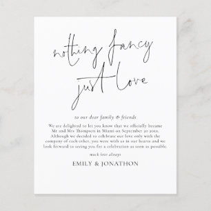 Budget Minimalist Script Nothing Fancy Elopement