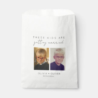 Budget, minimalist these kids are getting married favour bags