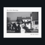 Budget Minimalist Wedding Photo Thank You Card<br><div class="desc">******* THIS IS NOT A STANDARD-SIZE THANK YOU CARD. NO ENVELOPES INCLUDED. FOR CARD STOCK, THICKER CARDS, CHECK OUT OUR COLLECTION FOR NORMAL THANK YOU CARDS AND OTHER MATCHING ITEMS. This flyer does not include envelopes, paper flyer version. Save money on thank you cards with this small invitation. ******* Minimalist...</div>