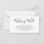 BUDGET Minimalist Wedding Wishing Well Enclosure Card<br><div class="desc">BUDGET Simple Minimalist Wedding Wishing Well Enclosure Note Card</div>