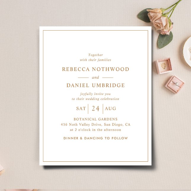 Budget Minimalistic All-in-One Wedding Invitation (Creator Uploaded)