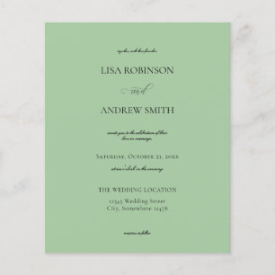 Budget Mint Green Wedding Flyer