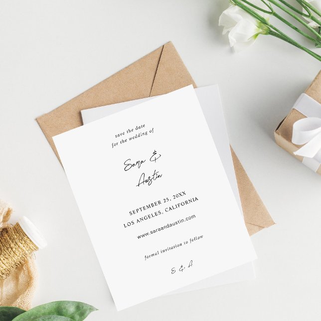 Budget MOD Calligraphy Save the Date (Creator Uploaded)