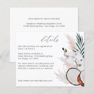 Budget MOD Coconut Coral White Floral Details