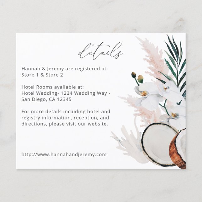 Budget MOD Coconut Coral & White Floral Details Flyer (Front)