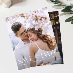 Budget Modern 2 Photo The Script V Save the Date Flyer