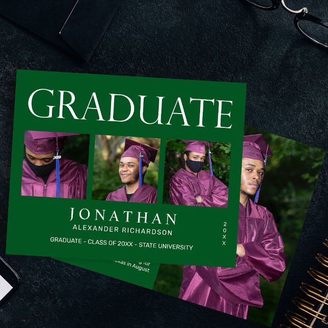 Budget Modern 4 Photo Graduation Announcement - G Flyer (Creator Uploaded)