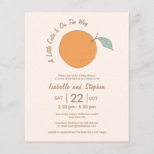 Budget Modern A Little Cutie Orange Baby Shower 