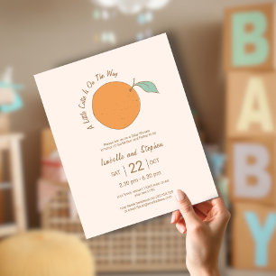 Budget Modern A Little Cutie Orange Baby Shower